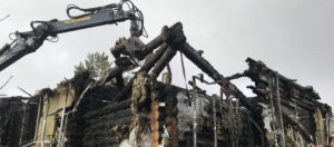 Демонтаж после пожара в Красноярске